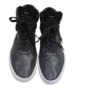 Creative Recreation Mens High-Top Black Leather Sneakers Size 11 Medium